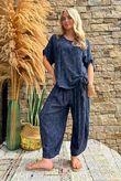 Kiti Paisley Damask Hitch Tee Navy